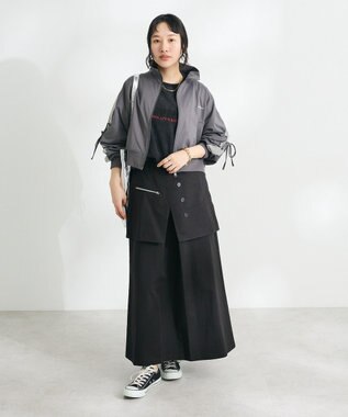 CRAFT STANDARD BOUTIQUE オーバーラップスカート Charcoal Gray