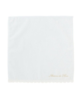 Maison de FLEUR アンダーレースタオルハンカチ Sax