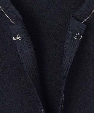 J.PRESS LADIES 【洗える】DECOR ニット ジャケット ネイビー系