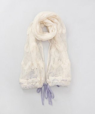 AURORA 【 ANNA SUI（アナ スイ）】リボン付きセミストール(WASH)