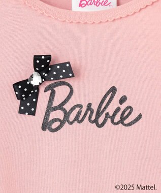 ANY KIDS 【Barbie(TM)】リボン 七分袖Tシャツ ピンク