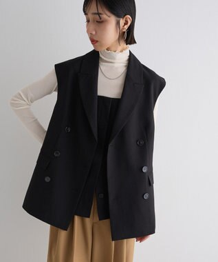 Green Parks テーラードベスト Black