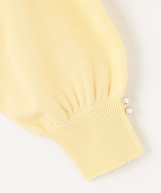 Feroux 【洗える】ビジューポイント ニット ライトイエロー系