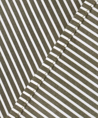 23区 S CANCLINI ブザム デザイン ブラウス カーキストライプ