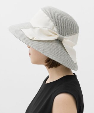 TOCCA 【サイズ調整可】WIDE BRIM BRAIDHAT 帽子 ライトグレー系