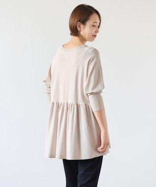 UNFILO マイビューティニット ペプラム アイボリー