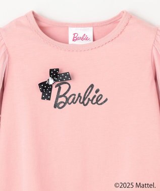 ANY KIDS 【Barbie(TM)】リボン 七分袖Tシャツ ピンク