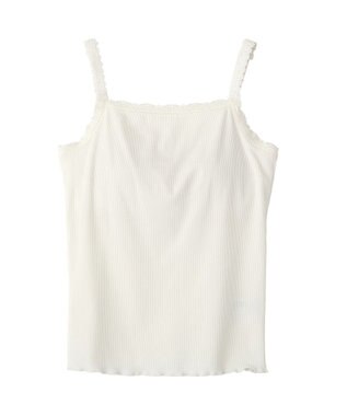 earth music&ecology カップ付レースキャミソール Off White