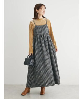Green Parks ・ＥＬＥＮＣＡＲＥ　ＤＵＥ　ツイードキャミワンピース Gray