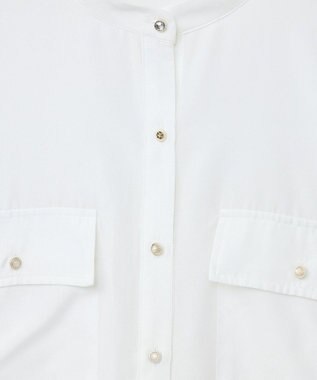 Green Parks ・ＥＬＥＮＣＡＲＥ　ＤＵＥ　イロイロ釦シャツチュニック Off White