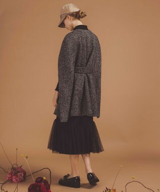 TOCCA 【消臭】SNOWBERRY POCKET TWEED ポンチョ ブラック系5