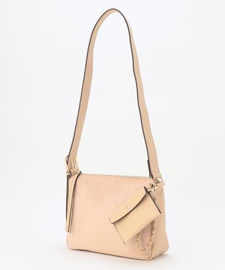 LA BAGAGERIE 【maison vert】 【チェーンチャーム・ミニポーチ付き】2WAYベルトワンショルダー ベージュ