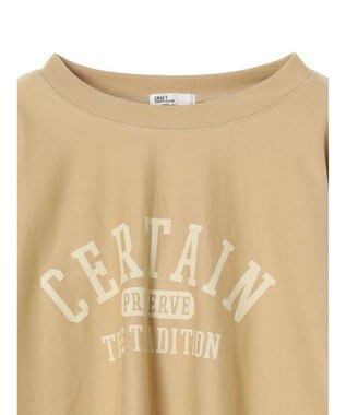 CRAFT STANDARD BOUTIQUE プリント裏毛チュニック Beige