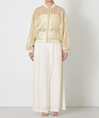 NAVE 【Nave・シアー素材】ラメボイル ブルゾン アイボリー系