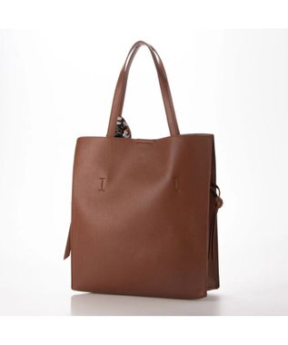 UNBILLION cachecache ビッグスカーフ付きサイド結びトート キャメル