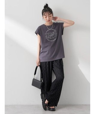 earth music&ecology ＴＥＲＲＥ　ＢＡＴＴＵＥ　フレンチＴ Charcoal Gray