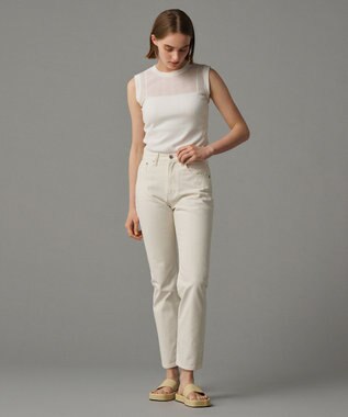 uncrave 【手洗い可】シアー ランダムリブ ノースリーブ カットソー（uncrave STANDARD） オフ