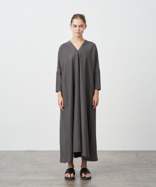ATON LIGHT HEMP | ドレープドレス CHARCOAL GRAY