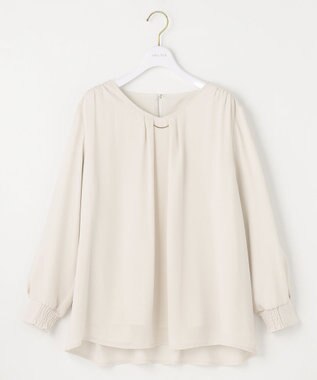 ANY SIS 【WEB限定】エニポカシリーズVネック ブラウス アイボリー