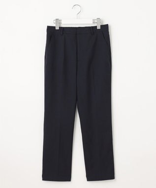 J.PRESS LADIES 【洗える】シャークスキン テーパード パンツ ネイビー系