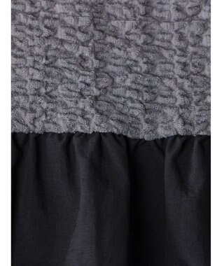 Green Parks しぼドッキングワンピース Charcoal Gray