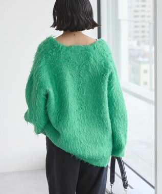 AMERICAN HOLIC カールシャギーカーディガン Green