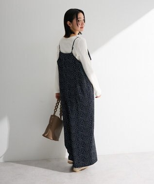 Green Parks フリルサロペット Dot Navy
