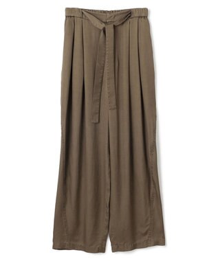BEIGE， 【洗える・VERY 6月号掲載】PAWPAW / ウエストリボンタックワイドパンツ Khaki