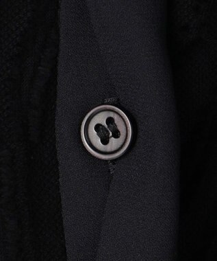 ICB L カットジャガードジャージー デザイントップス ブラック