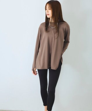 OP／FILA 【Kappa】長袖ラッシュT＋レギンス 上下セット ブラウン