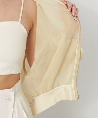 NAVE 【Nave・シアー素材】ラメボイル ブルゾン アイボリー系