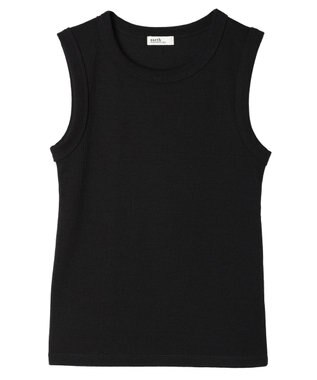 earth music&ecology リブタンクトップ Black
