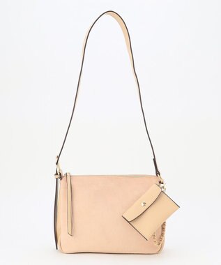 LA BAGAGERIE 【maison vert】 【チェーンチャーム・ミニポーチ付き】2WAYベルトワンショルダー ベージュ