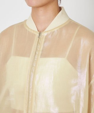 NAVE 【Nave・シアー素材】ラメボイル ブルゾン アイボリー系