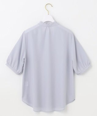 ANY SIS S 【洗える】フリルスタンドピンタック ブラウス ライトブルー