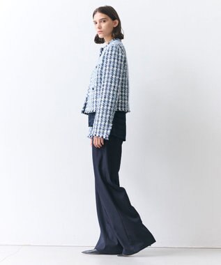 BEIGE， BERYL / ファンシーツイードノーカラージャケット Navy Mix