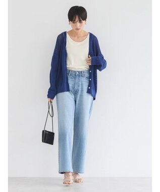 AMERICAN HOLIC ２ＷＡＹメッシュ編みニットカーディガン Blue