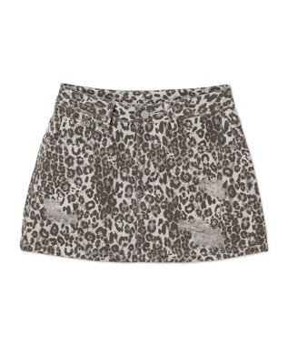 WEGO ダメージレオパードミニスカパン ホワイト