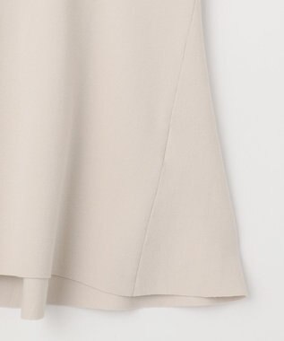 自由区 【洗える】レーヨンポリエステルスムース ペプラムニット サンセットグレー