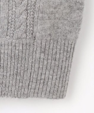 JOSEPH ABBOUD 【洗える・カシミヤブレンド】カシミヤブレンド ハイネック ジップ  カーディガン ライトグレー系