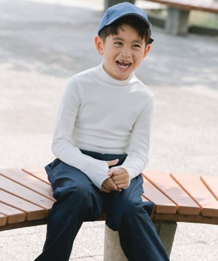 #Newans 【KIDS】【ANSWER for 男の子ママ】リラクシータートルネックカットソー ホワイト系
