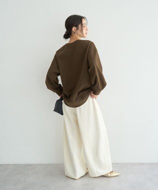 YECCA VECCA 起毛ロゴプルオーバー Brown