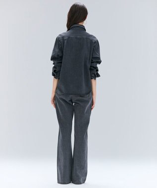 BEIGE， 【洗える・BAILA 11月号掲載】MARKEL / ボウタイ付きシャツカラーデニムシャツ Slate