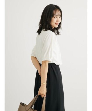 Green Parks BEST PRICE  ２ＷＡＹタック５分袖ブラウソー Off White