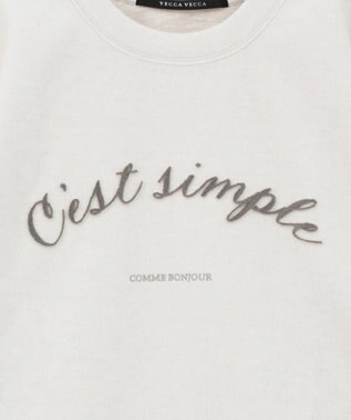 YECCA VECCA 起毛ロゴプルオーバー Ivory