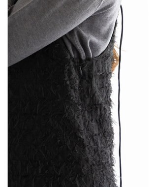 Te chichi カットジャガードキャミワンピース ブラック