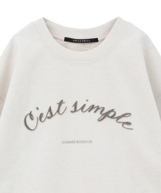 YECCA VECCA 起毛ロゴプルオーバー Ivory