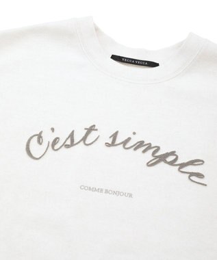 YECCA VECCA 起毛ロゴプルオーバー Ivory