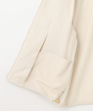 J.PRESS LADIES L 【洗える】80/1スパンタイプライター ノーカラー ブルゾン ベージュ系