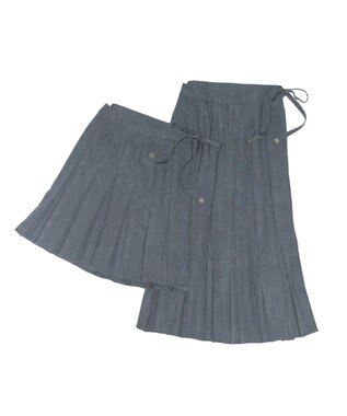Green Parks ■ＷＩＴＨ　ＫＵＲＵＭＩ．Ｎ　プリーツミディスカート Charcoal Gray